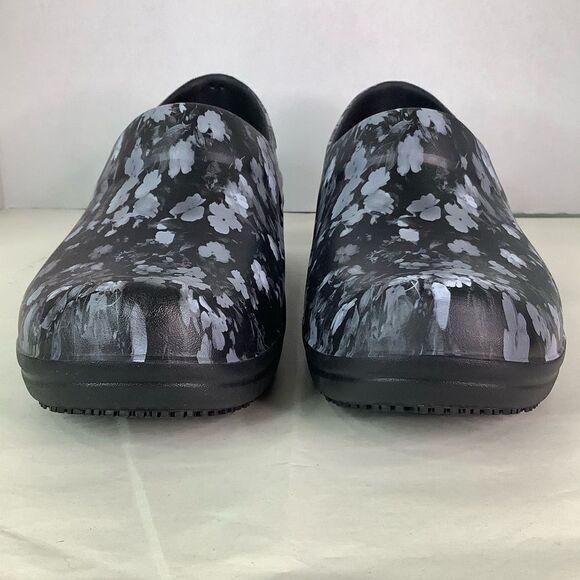 Crocs Neria Pro II Clogs Slip Resistant Work Gray Black Floral WOMENS Sz W11 - Picture 5 of 10